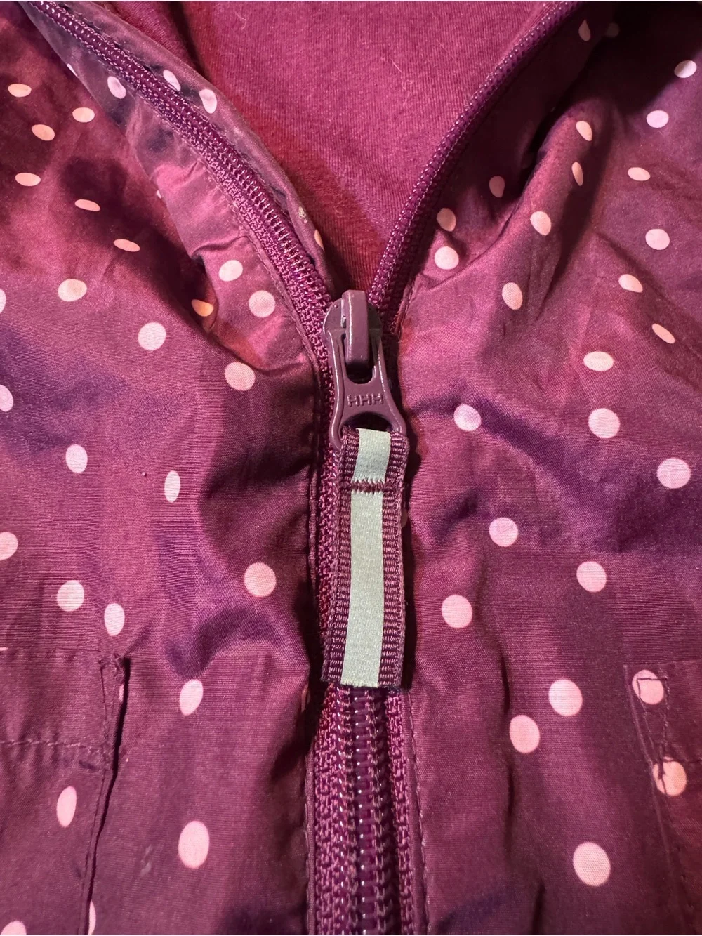 Wonder Nation Girls Size 5T Purple Polka Dot Hooded Jacket